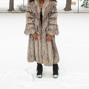 SILVER FOX FUR COAT